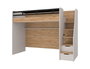 Hanah Home Litera con 2 Cajones en Crema y Roble